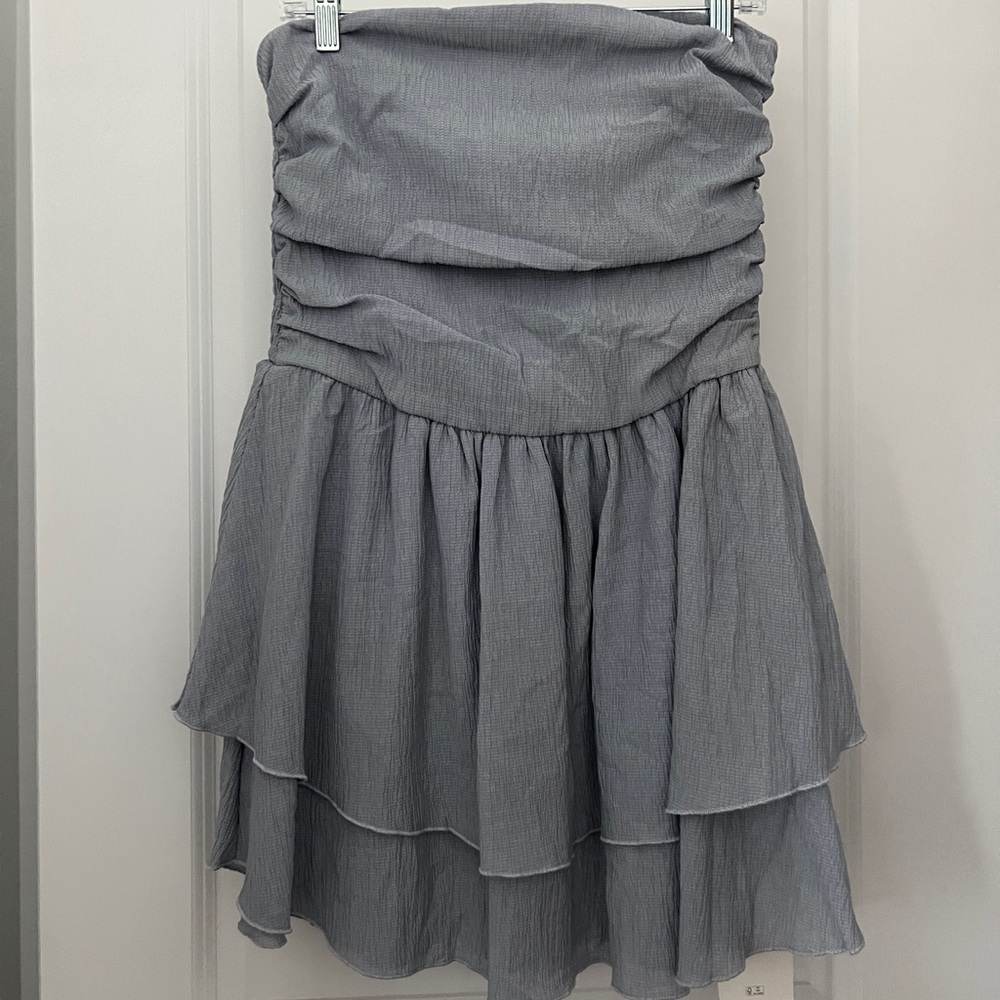 Cider Strapless Powder Blue Dress